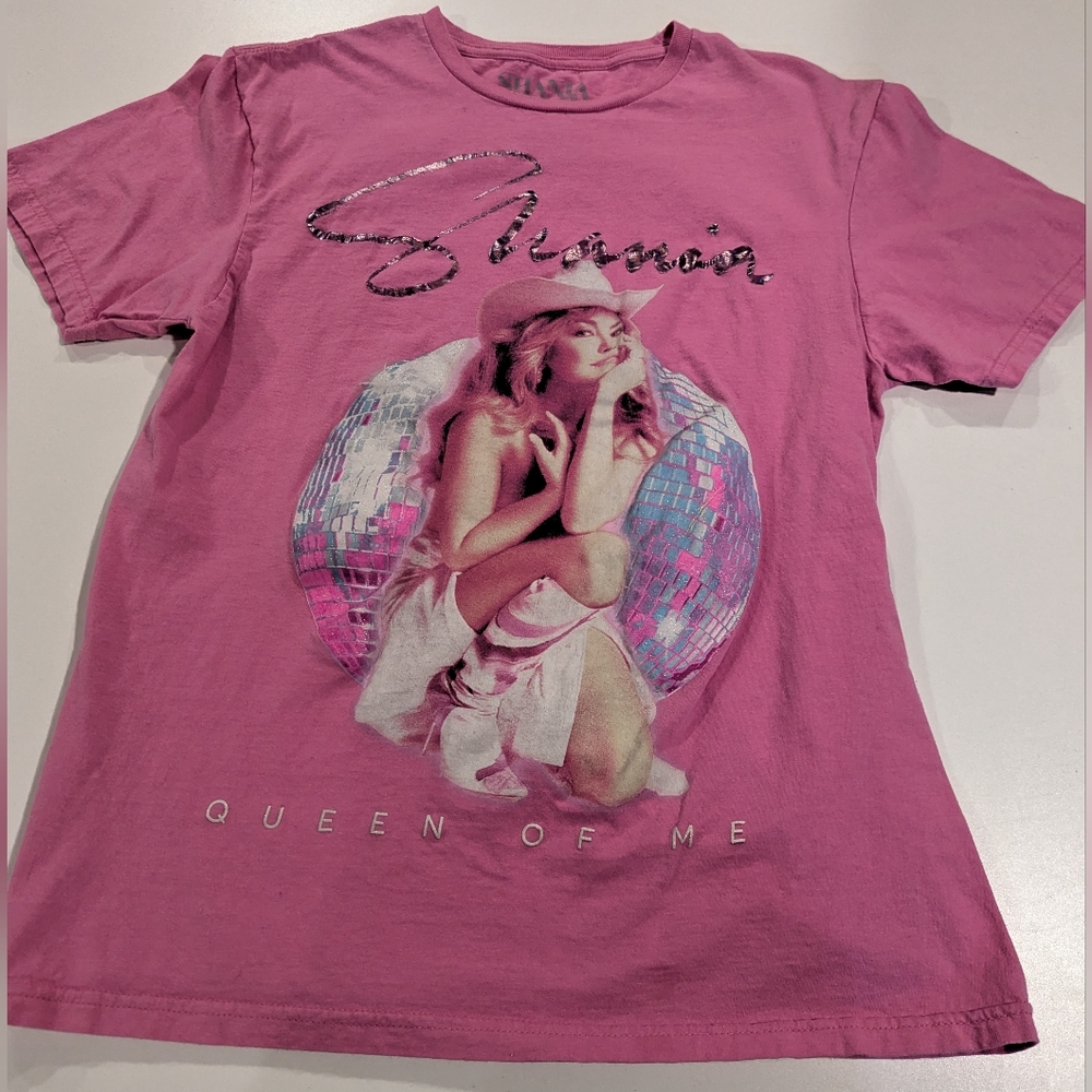 vintage SHANIA TWAIN - QUEEN OF ME UK TOUR OFFICIAL T-SHIRT Size Medium Cotton